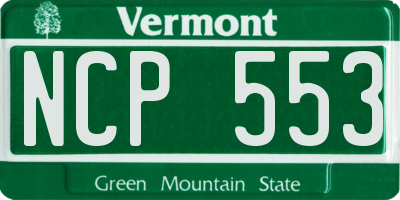 VT license plate NCP553