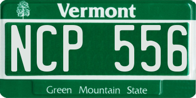 VT license plate NCP556