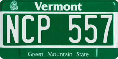 VT license plate NCP557