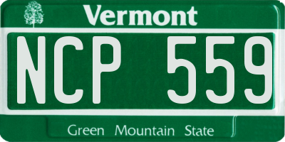 VT license plate NCP559