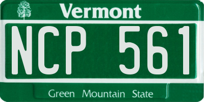 VT license plate NCP561