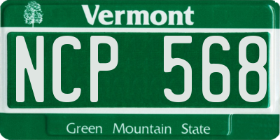 VT license plate NCP568
