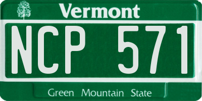 VT license plate NCP571