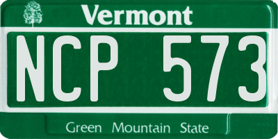 VT license plate NCP573