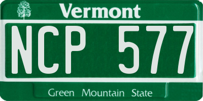VT license plate NCP577