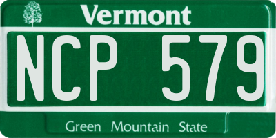 VT license plate NCP579