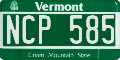 VT license plate NCP585