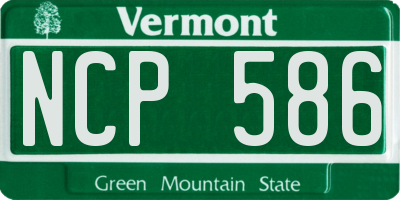 VT license plate NCP586