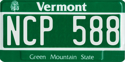 VT license plate NCP588