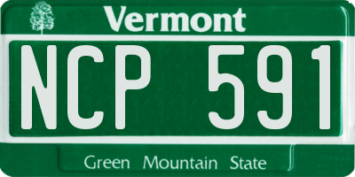 VT license plate NCP591
