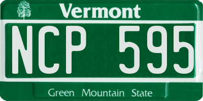VT license plate NCP595
