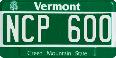 VT license plate NCP600