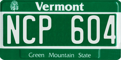 VT license plate NCP604