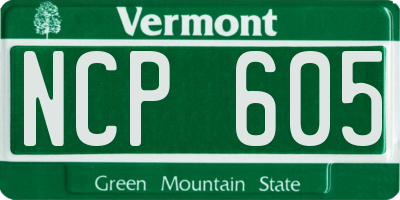 VT license plate NCP605