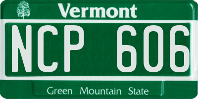 VT license plate NCP606