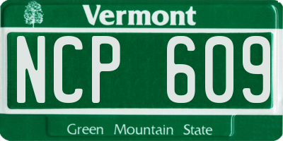 VT license plate NCP609