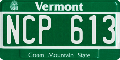 VT license plate NCP613