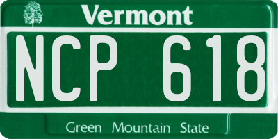 VT license plate NCP618