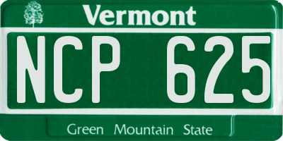 VT license plate NCP625