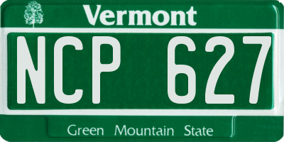 VT license plate NCP627