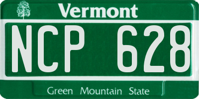 VT license plate NCP628