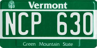 VT license plate NCP630