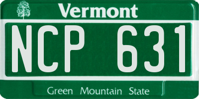 VT license plate NCP631