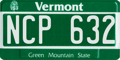VT license plate NCP632