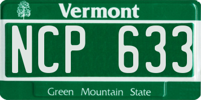 VT license plate NCP633