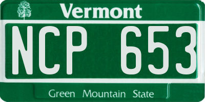 VT license plate NCP653
