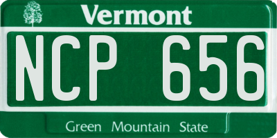 VT license plate NCP656