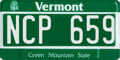 VT license plate NCP659