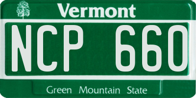 VT license plate NCP660