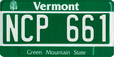 VT license plate NCP661