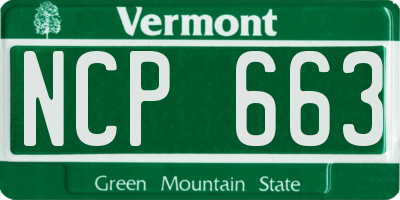 VT license plate NCP663