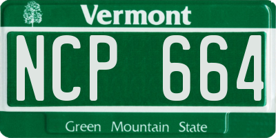 VT license plate NCP664