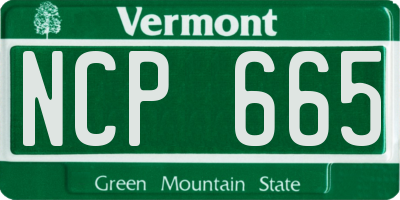 VT license plate NCP665
