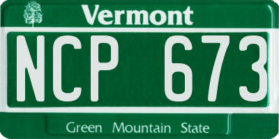 VT license plate NCP673