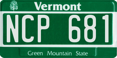VT license plate NCP681