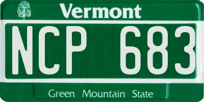 VT license plate NCP683