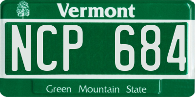 VT license plate NCP684