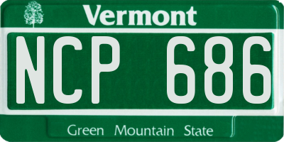 VT license plate NCP686