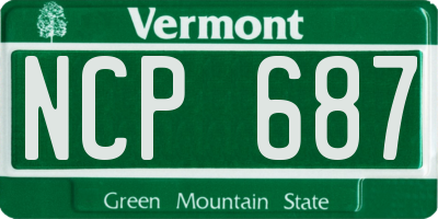 VT license plate NCP687