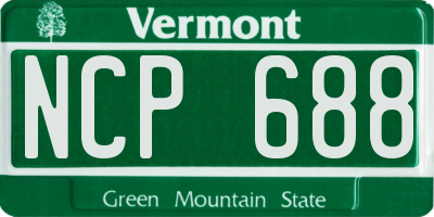 VT license plate NCP688