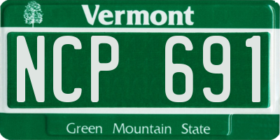 VT license plate NCP691