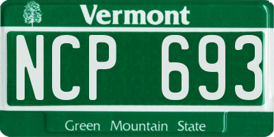 VT license plate NCP693