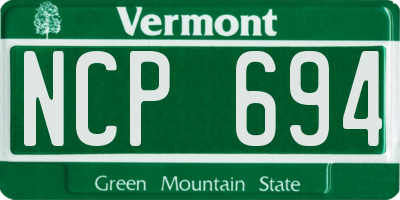 VT license plate NCP694