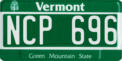 VT license plate NCP696