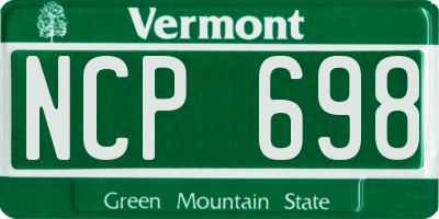 VT license plate NCP698