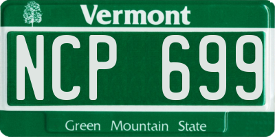 VT license plate NCP699